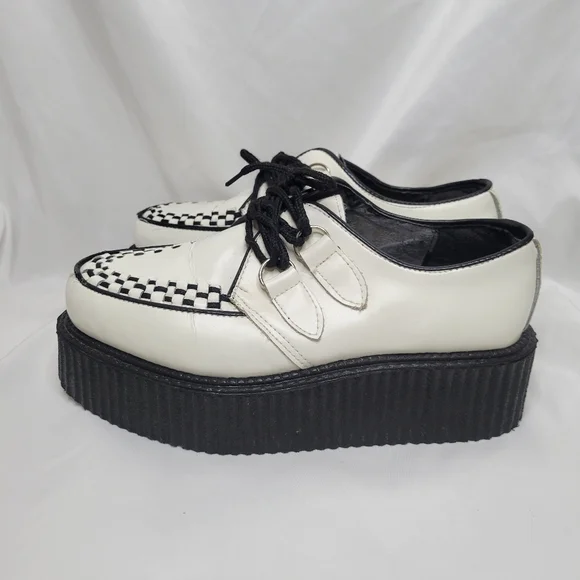 Demonia black & white contrast platform oxfords - Picture 15 of 16